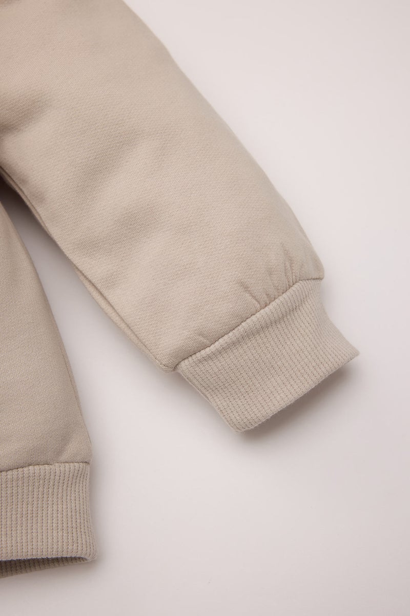 DeFacto Baby Boy Crew Neck Back Printed Soft Furry Inside Sweatshirt - Image 3