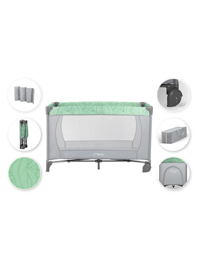 Momi Baby Belove Travel Crib, Jade, 0 Months + - Image 5