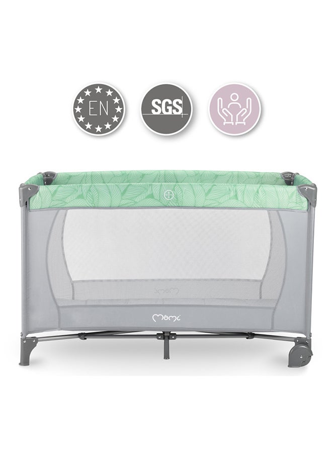 Momi Baby Belove Travel Crib, Jade, 0 Months + - Image 4