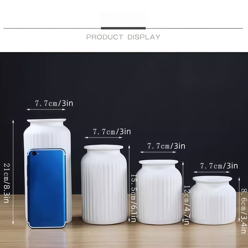 Ceramic Utensil Holder For Kitchen Counter 4 Size Options Medium Multi Purpose Storage Jar For Chopsticks Spoons And Cooking Tools Stable Anti Tip Design Also Use As Vase Warm Home Decor Style - Image 3