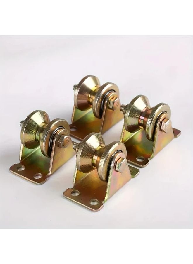 4pcs 32mm Heavy Duty Metal Guide Rail Wheels Double Bearings V Shaped Track Rollers - Image 5