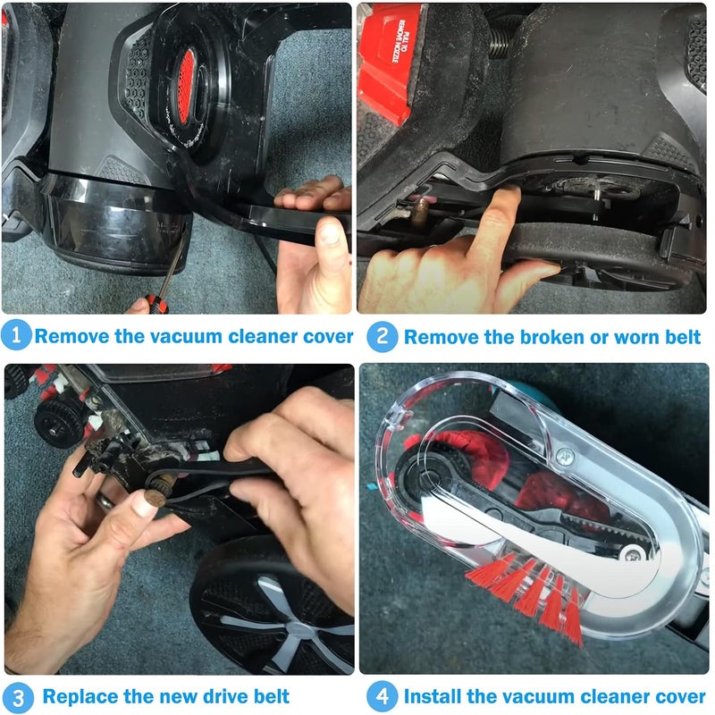 اي تي يو او اي 2 حزمة من أحزمة المكنسة الكهربائية البديلة لجهاز Bissell ProHeat 2X Revolution Pet Carpet Cleaner، أجزاء أحزمة المكنسة الكهربائية 1606428، تناسب الموديلات: 1986,1548,1548F,1550,1551,1964,2007,2007P - Image 3