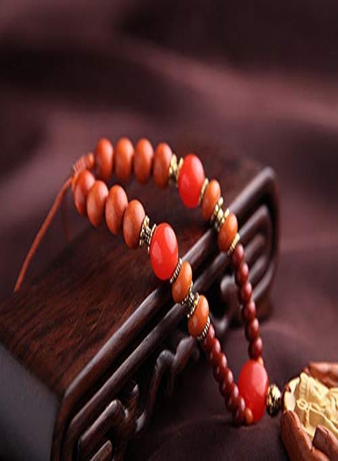 FengShuiGe Boxwood Inlay Dragon Spit Bead Buddha Statue Lucky Interiors Car Pendant Decoration (Sitting Lotus Guanyi) - Image 5