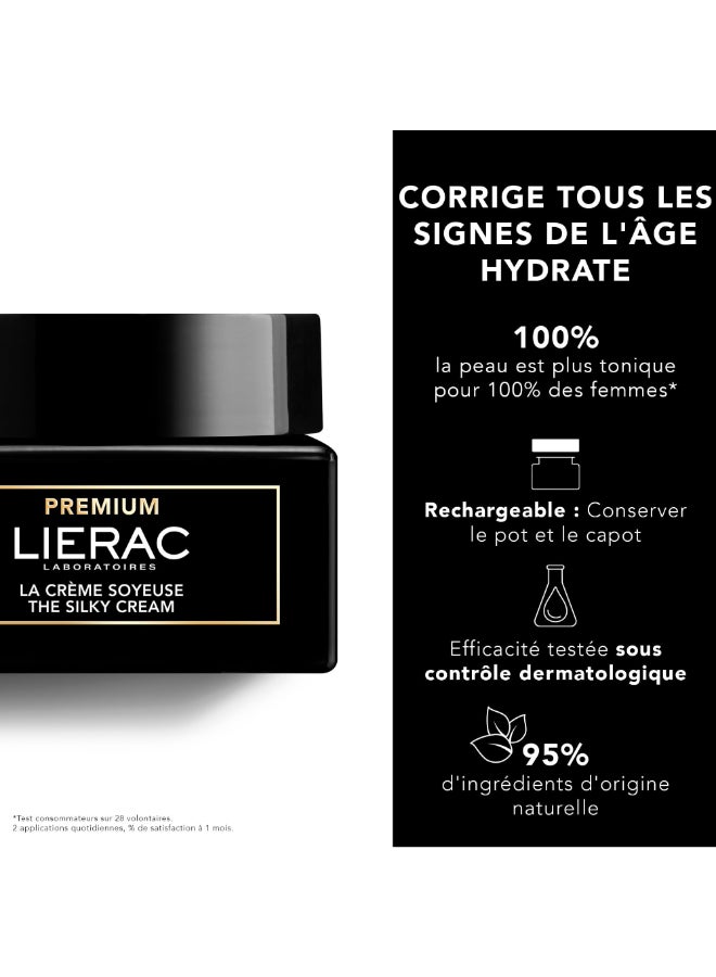 Lierac The Silky Face Cream Age Defying WrinkleMinimizing Face Moisturizer Cream for Woman Fine Lines Hydrating Tightens Smooths Skin with Niacinamide Hyaluronic Acid Sensitive Skin 50ml - Image 4