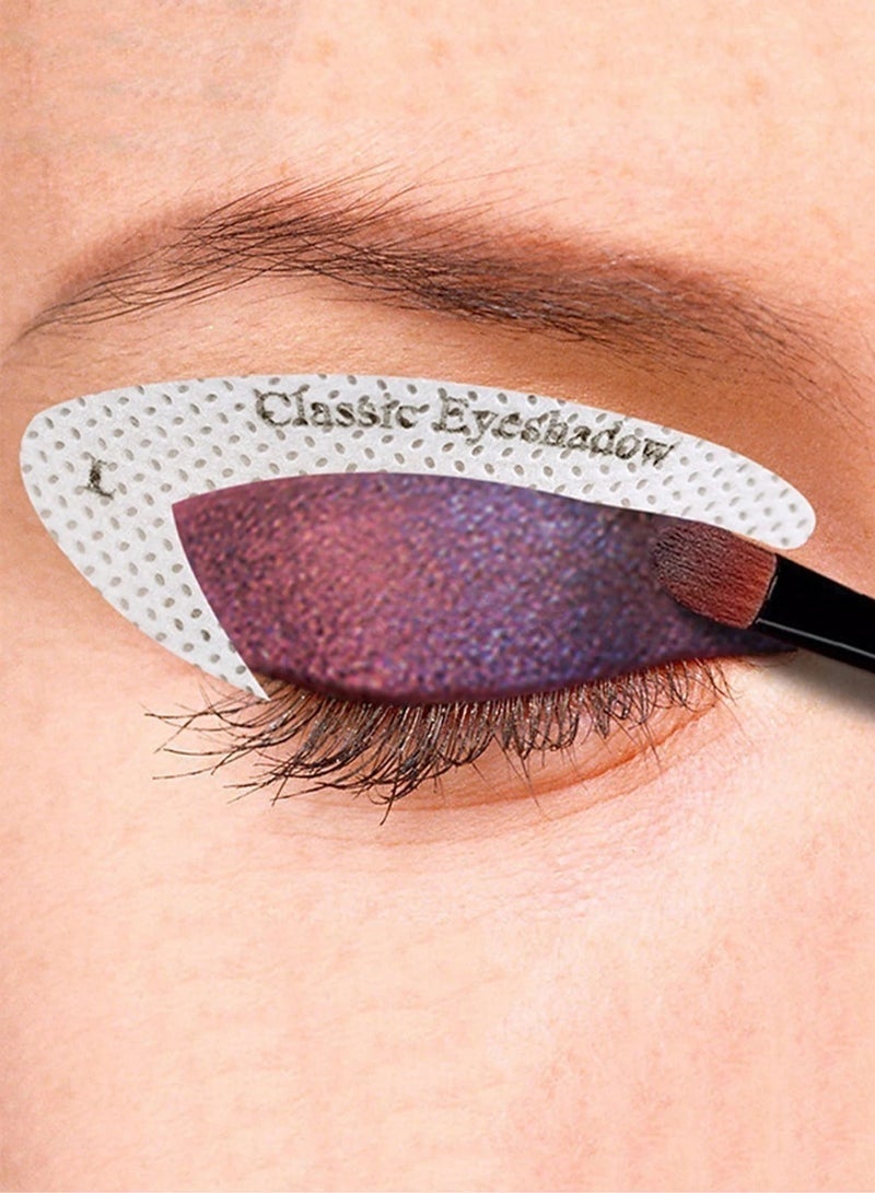 ليالي ملصقات استنسل كحل مكونة من 24 قطعة، استنسل مكياج عيون متعدد الوظائف لكحل العيون وظلال العيون، ملصقات استنسل مكياج مناسبة لجميع أشكال العيون - Image 2