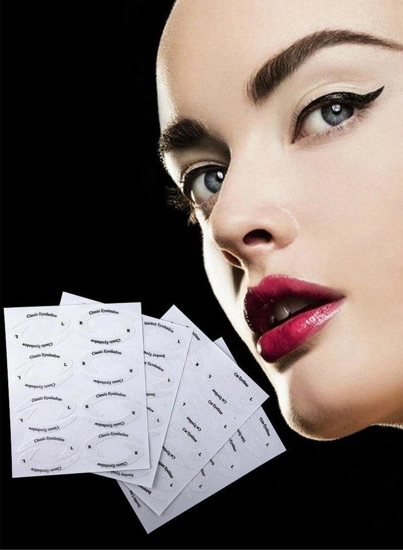ليالي ملصقات استنسل كحل مكونة من 24 قطعة، استنسل مكياج عيون متعدد الوظائف لكحل العيون وظلال العيون، ملصقات استنسل مكياج مناسبة لجميع أشكال العيون - Image 5