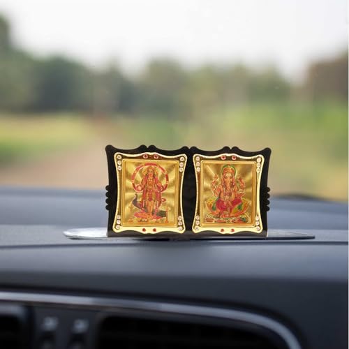 Spillbox Acrylic Photo Car Dahboard Accessories| Car Dashboard Idol|Showpiece for Home Office Figurine Religious Pooja Gift Living Room Decoration Home Décor- Acrylic Double (Murugan Ganesh) - Image 1