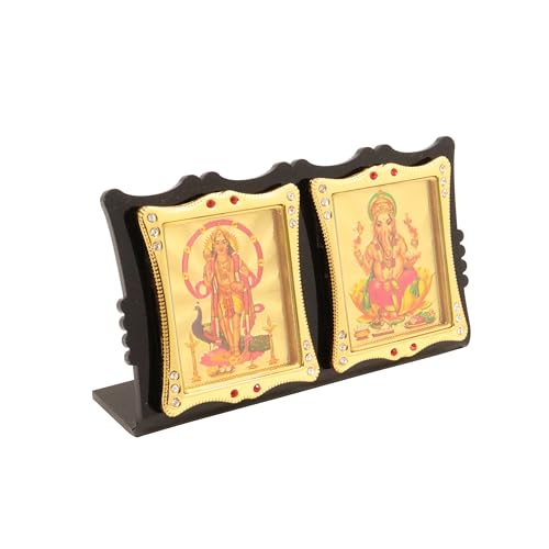 Spillbox Acrylic Photo Car Dahboard Accessories| Car Dashboard Idol|Showpiece for Home Office Figurine Religious Pooja Gift Living Room Decoration Home Décor- Acrylic Double (Murugan Ganesh) - Image 5