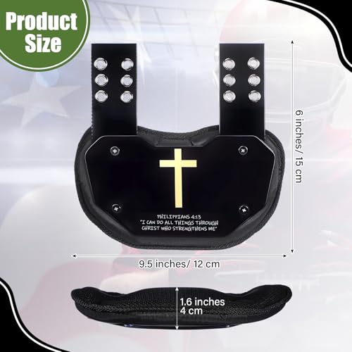 Civaner Football Back Plate Sport Lower Back Pads for Football Team Players Rear Protector for Youth AdultCross 413 StyleYouthBlack - Image 3