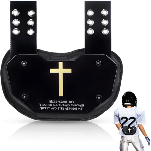Civaner Football Back Plate Sport Lower Back Pads for Football Team Players Rear Protector for Youth AdultCross 413 StyleYouthBlack - Image 1