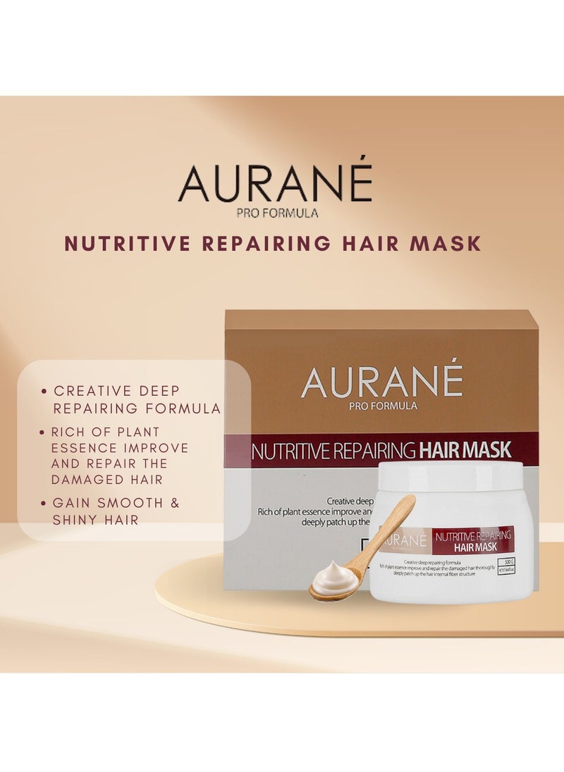 AURANE Nutritive Repair Hair Mask, Hydrates, Repairs Damage & Adds Shine For Dry & Damaged Hair Medium to Thick Hair Types 17.64 Fl. Oz.  - Image 2