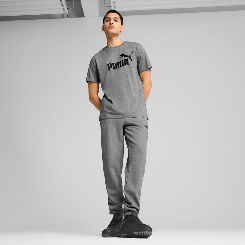 PUMA Essentials No. 1 Logo Mens Grey T-shirt - Image 3