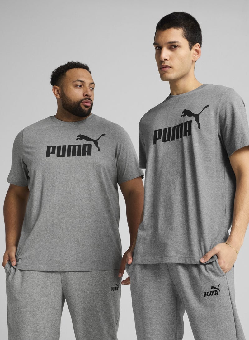 PUMA Essentials No. 1 Logo Mens Grey T-shirt - Image 1