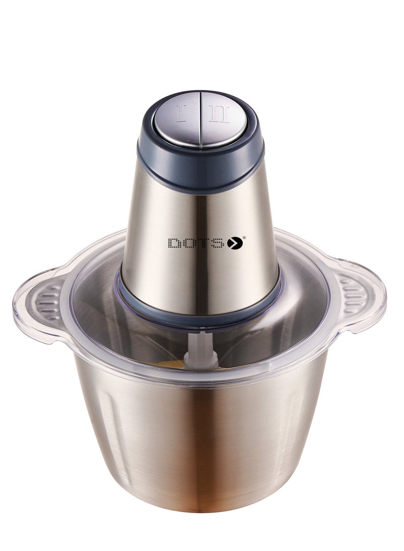 دوتس مفرمة لحوم كهربائية من دوتس، محضرة طعام 3 لتر من الفولاذ المقاوم للصدأ، مفرمة طعام للحوم والخضروات والفواكه والمكسرات مع 4 شفرات كبيرة حادة، بقوة 600 واط - Image 3