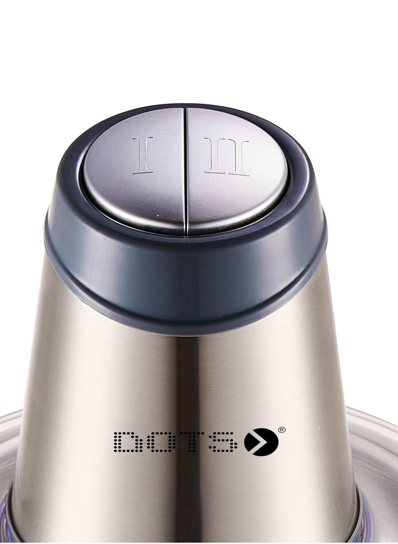 دوتس مفرمة لحوم كهربائية من دوتس، محضرة طعام 3 لتر من الفولاذ المقاوم للصدأ، مفرمة طعام للحوم والخضروات والفواكه والمكسرات مع 4 شفرات كبيرة حادة، بقوة 600 واط - Image 4