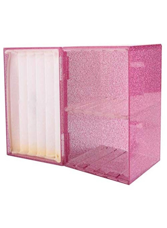 Sisiter 10 Layers Acrylic Eyelash Storage Box,Eyelash Holder Extension Tool,Makeup Organizer False Eyelashes Glue Pallet Holder, Grafting Eye lashes Close-Packed Display with 10 Pallets (pink) - Image 5