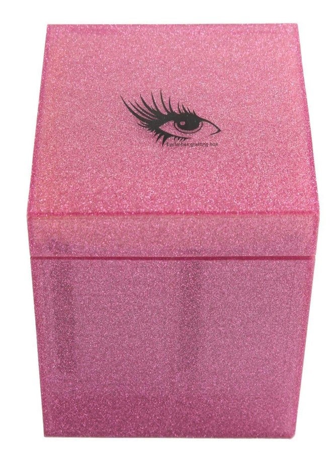 Sisiter 10 Layers Acrylic Eyelash Storage Box,Eyelash Holder Extension Tool,Makeup Organizer False Eyelashes Glue Pallet Holder, Grafting Eye lashes Close-Packed Display with 10 Pallets (pink) - Image 3