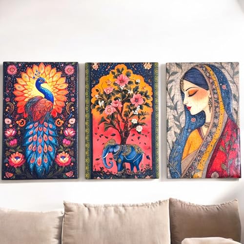 Maefele 3D Embossed Traditional Indian Wall Art (Complete Collection) - Image 1
