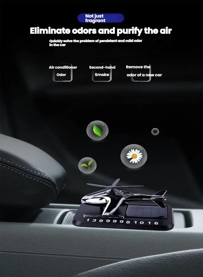 general Airplane Design Solar Car Freshener Silent Motor Solar Powered Rotation Natural Plant Essence Safe for Mom Baby - Image 4