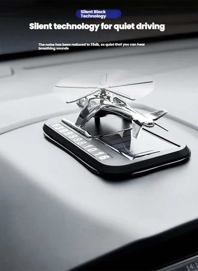 general Airplane Design Solar Car Freshener Silent Motor Solar Powered Rotation Natural Plant Essence Safe for Mom Baby - Image 5