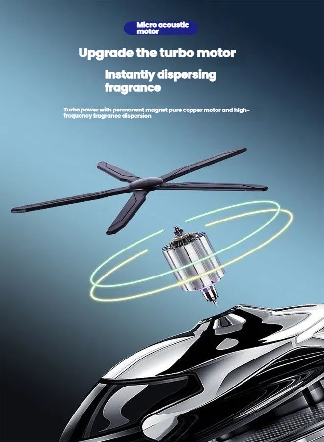 general Airplane Design Solar Car Freshener Silent Motor Solar Powered Rotation Natural Plant Essence Safe for Mom Baby - Image 2