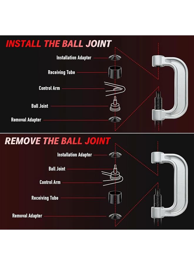 Generic Heavy Duty Ball Joint Press & U-Joint Removal Tool Kit – C-Frame Press Set For Car, Truck, Suv Suspension Repair & Brake Anchor Pin Service  - Image 3