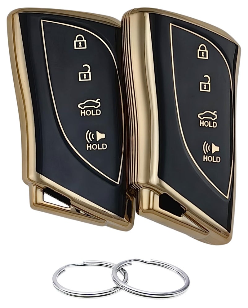 REPROTECTING TPU Key Fob Cover Compatible with Lexus ES300h ES350 LC500 LC500h LS500h NX350 NX250 NX350h GX460 LS500 RX350 4 Buttons 20182025 BlackBlack