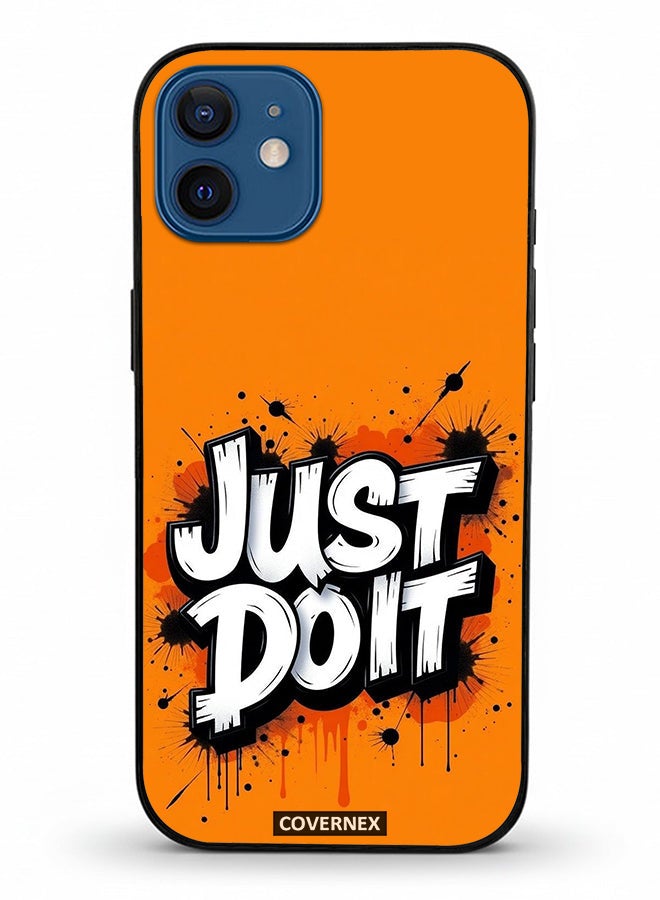 Covernex Apple iPhone 12 Protective Case Cover Printed Featuring Just Do It Street Art - Image 2