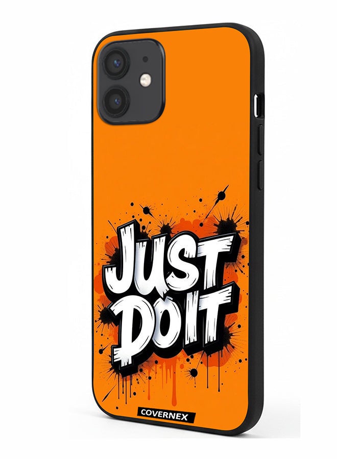 Covernex Apple iPhone 12 Protective Case Cover Printed Featuring Just Do It Street Art - Image 1