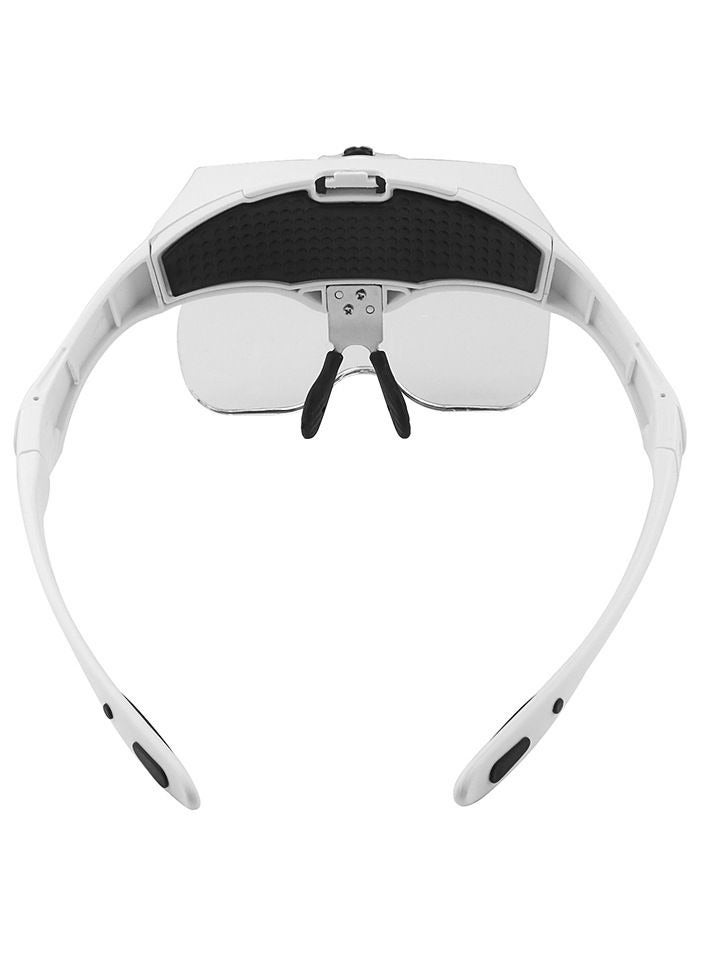 3D Headband 2 LED Magnifier 1x 1.5x 2x 2.5x 3.5x Lens Interchangeable Head Eye Magnifying Glasses  - Image 1