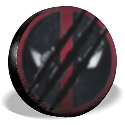GENANY Clawed Hero Size 14 Premium PVC Leather Spare Tire Cover, Universal Fit for RV Jeep Camper Trailer, Dustproof, Waterproof Jeep Tire Cover with No Camera Hole, Spring Car Decor - Image 1