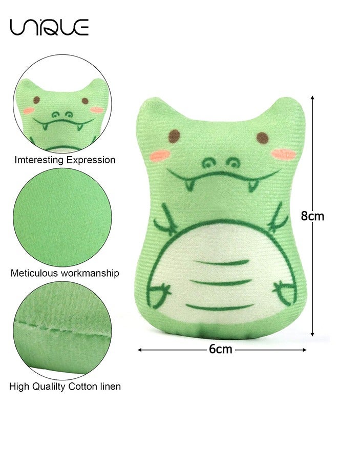 Unique Catnip Toys for Indoor Cats - 5PCS Plush Cat Chew Toys Teething Interactive Catnip Filled Kitten Toy Soft Pet Toy (Animal Shapes)  - Image 2