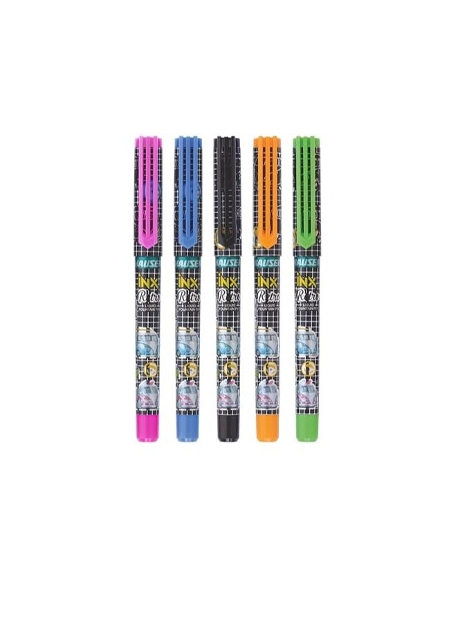 HAUSER Inx Retro Fountain Pen With Liquid 2 Extra Ink Cartridges Assorted Color - Image 2
