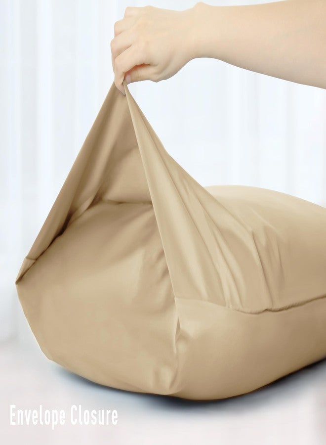 Sunflower Body Pillowcase 100% Cotton Long Pillow Cover/Case Envelope Closure 1 Pack, 21×54 inches Sandshell, Soft and Breathable - Image 4