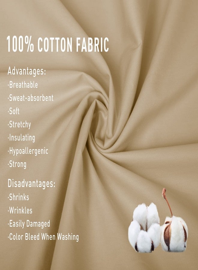 Sunflower Body Pillowcase 100% Cotton Long Pillow Cover/Case Envelope Closure 1 Pack, 21×54 inches Sandshell, Soft and Breathable - Image 2