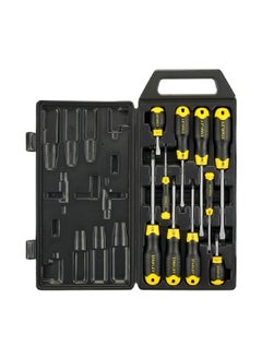 Stanley 10-Piece Cushion Grip Phillips Slotted Screwdriver Set Black and Yellow 5.5 x 20 x 45 cm 2-65-005  - Image 3