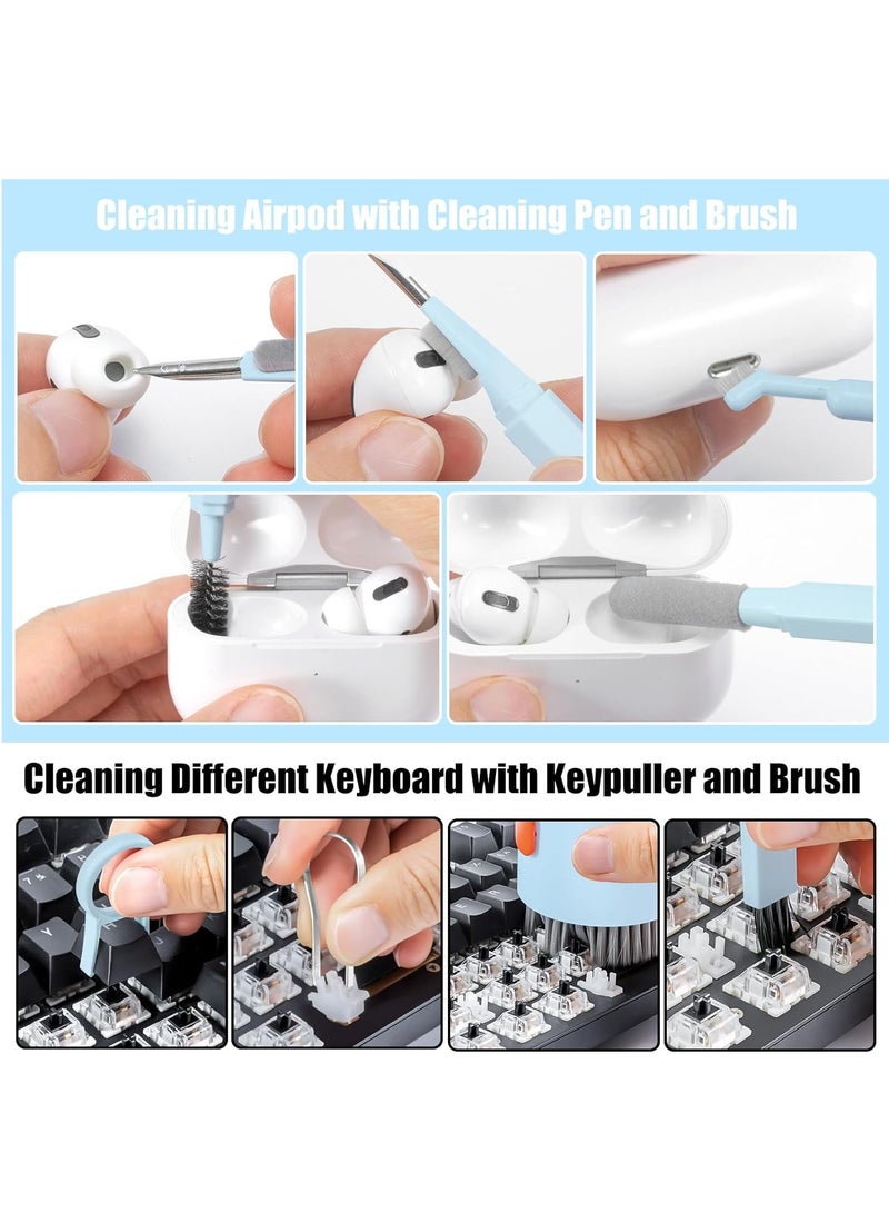 20-in-1 Laptop Screen Keyboard Cleaner Kit for iPhone, Airpods, Computer, Cleaning Spray for MacBook, iPad, Smartphone, Electric Clean Brush Tool for Camera, Earbuds, Blue  - Image 4