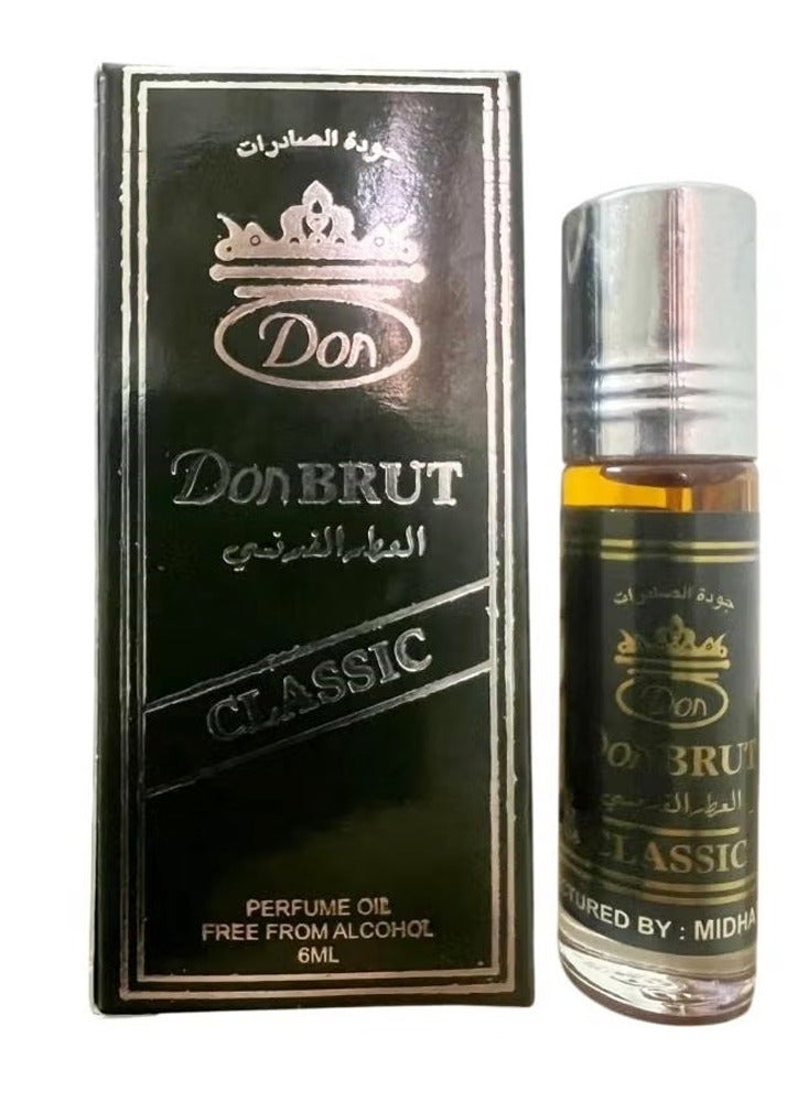 don Brut French Roll On Perfume Oil 6ml (Pack of 6) - Image 2