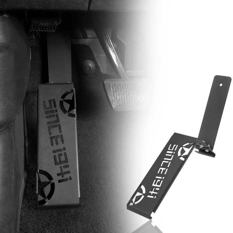 Hooke Road Dead Pedal Left Side Foot Rest Kick Panel Compatible with Jeep Wrangler JLGladiator JT Excluding 4xe 2018 2019 2020 2021 2022 2023 2024 2025