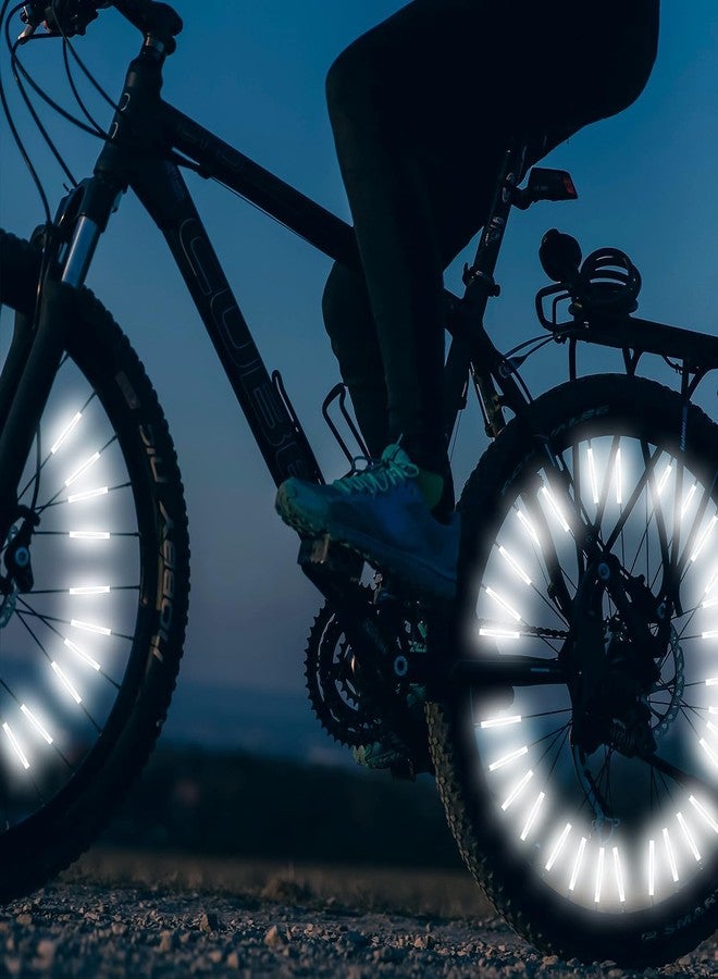KICKZU KIKCZU 12pcs Spoke reflectors, Cycle Tyre Light - 360° Visibility and Easy mounting - Bicycle Spoke reflectors Made of Reflective Material - Bike Spoke Skins Cycle Light - Image 3