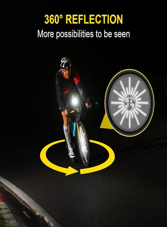 KICKZU KIKCZU 12pcs Spoke reflectors, Cycle Tyre Light - 360° Visibility and Easy mounting - Bicycle Spoke reflectors Made of Reflective Material - Bike Spoke Skins Cycle Light - Image 4