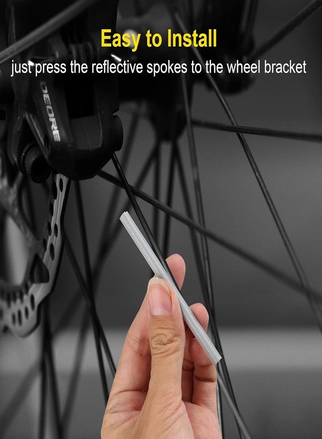 KICKZU KIKCZU 12pcs Spoke reflectors, Cycle Tyre Light - 360° Visibility and Easy mounting - Bicycle Spoke reflectors Made of Reflective Material - Bike Spoke Skins Cycle Light - Image 5