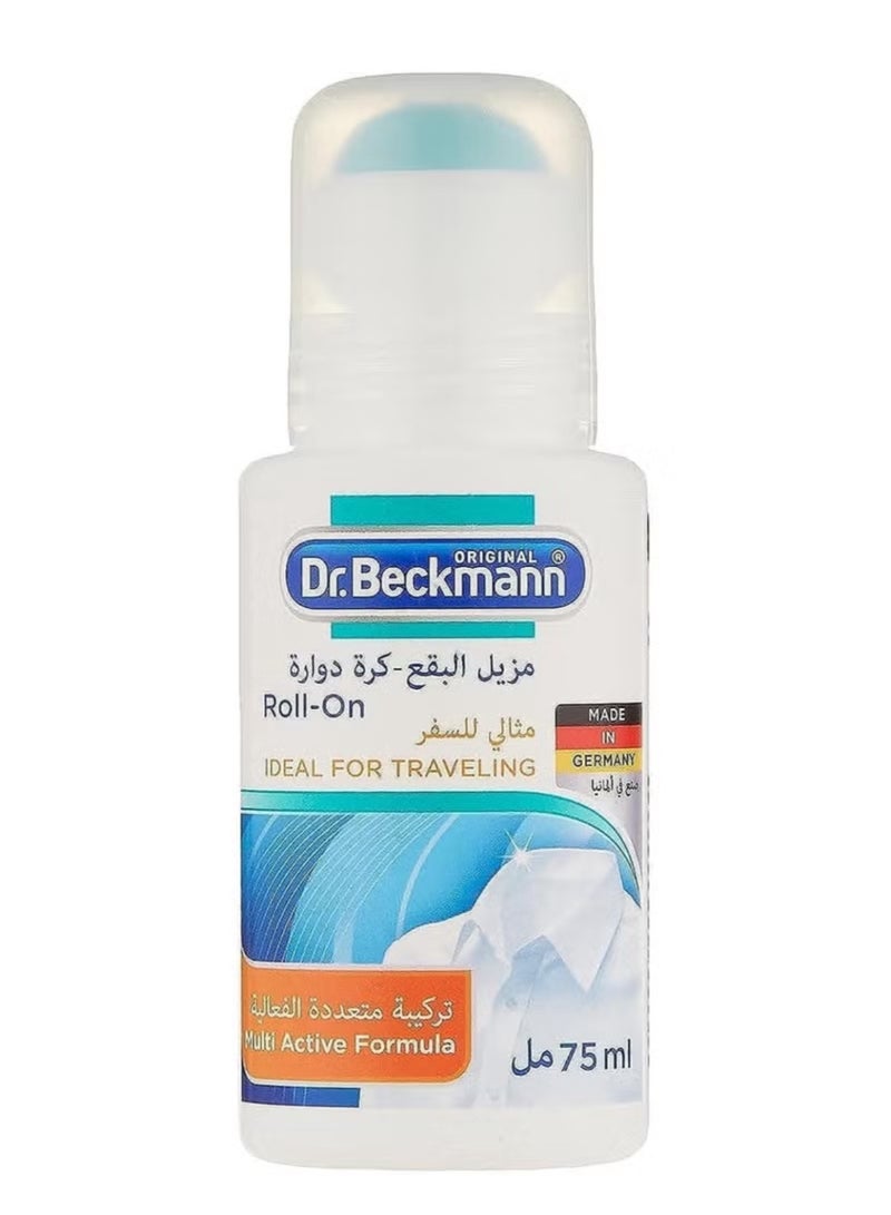 Dr. Beckmann Laundry stain/dirt remover roll-on with multi-active formula|travel essentials|dress/garment cleaning accessories|easy to use|75 ml - Image 1