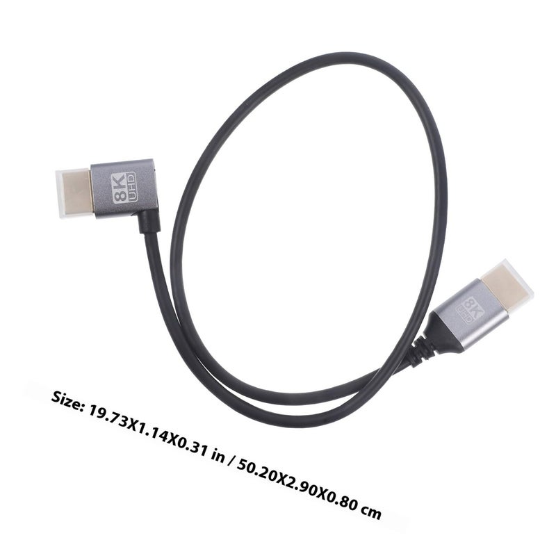 كابل HDMI فائق النحافة 8K بطول 0.5 متر، موصل عرض عالي السرعة للشاشة والتلفزيون والكمبيوتر - Image 3
