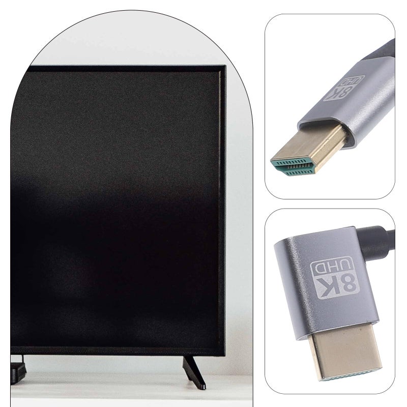 كابل HDMI فائق النحافة 8K بطول 0.5 متر، موصل عرض عالي السرعة للشاشة والتلفزيون والكمبيوتر - Image 5