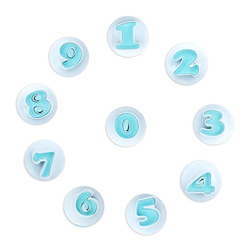 POTTIIS 3 Set Fondant Alphabet/Letter Cutters and Number set,Cake Biscuit Mold,Cake Decorating Tools, Cookie Stamp Impress,Embosser Cutter,DIY Sugar Cookies Chocolate Plunger(Number and Letters)… - Image 5