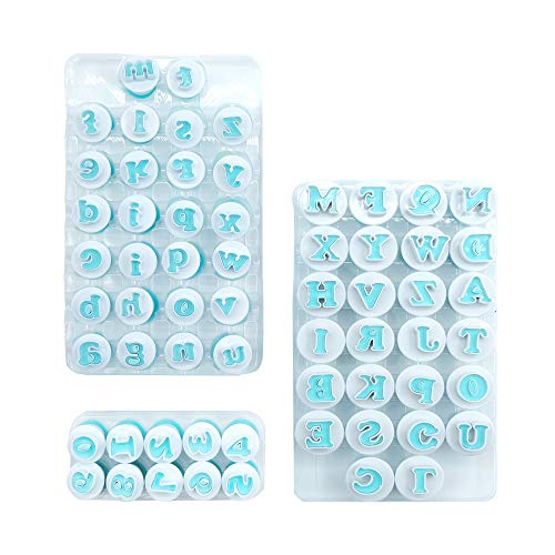 POTTIIS 3 Set Fondant Alphabet/Letter Cutters and Number set,Cake Biscuit Mold,Cake Decorating Tools, Cookie Stamp Impress,Embosser Cutter,DIY Sugar Cookies Chocolate Plunger(Number and Letters)… - Image 1