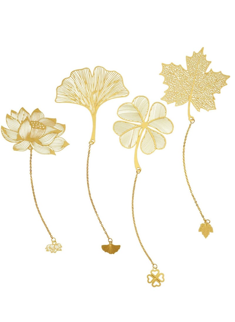 4 Pcs Golden Hollow Flower Metal Bookmarks, Chinese Style with Chain, for Readers & Students - pzsku/Z9CF053F65B29EA4B0DC1Z/45/_/1736400732/f5037d58-6c86-4984-8727-1c9112b75a8b