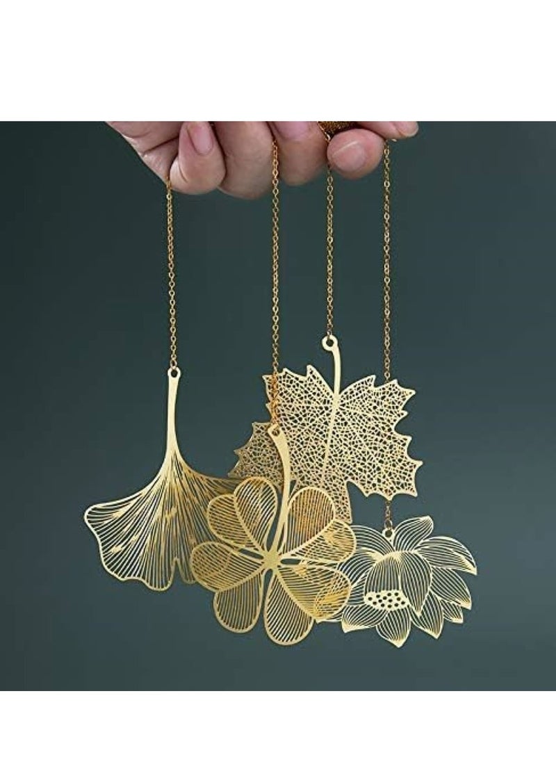 4 Pcs Golden Hollow Flower Metal Bookmarks, Chinese Style with Chain, for Readers & Students - pzsku/Z9CF053F65B29EA4B0DC1Z/45/_/1736400864/e6aa1c5e-2d10-4ba4-ade0-68eee36b5825