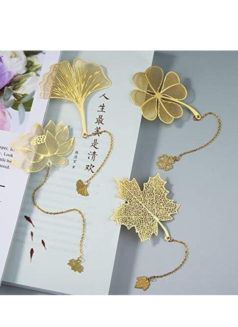 4 Pcs Golden Hollow Flower Metal Bookmarks, Chinese Style with Chain, for Readers & Students - pzsku/Z9CF053F65B29EA4B0DC1Z/45/_/1736400874/8e5df13b-adea-43cf-829b-9eebaabffafe